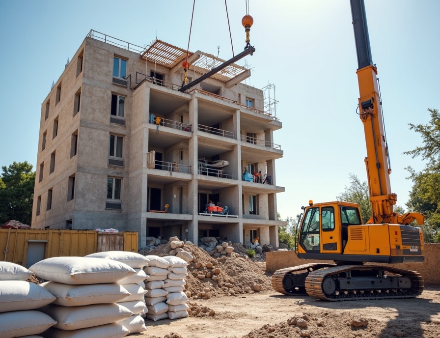 Grúa montamuebles para reformas